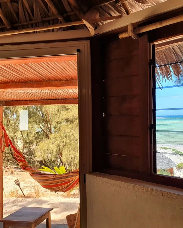 bungalows face au lagon